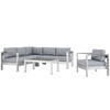 Shore 5 Piece Outdoor Patio Aluminum Sectional Sofa Set / EEI-2560