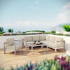 Shore 5 Piece Outdoor Patio Aluminum Sectional Sofa Set / EEI-2560