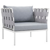 Harmony 3 Piece Outdoor Patio Aluminum Sectional Sofa Set / EEI-2618