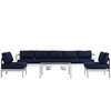Shore 6 Piece Outdoor Patio Aluminum Sectional Sofa Set / EEI-2565
