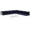 Harmony 8 Piece Outdoor Patio Aluminum Sectional Sofa Set / EEI-2625