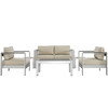 Shore 6 Piece Outdoor Patio Aluminum Sectional Sofa Set / EEI-2568