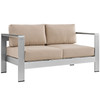 Shore 6 Piece Outdoor Patio Aluminum Sectional Sofa Set / EEI-2568