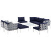 Harmony 10 Piece Outdoor Patio Aluminum Sectional Sofa Set / EEI-2616