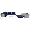 Harmony 10 Piece Outdoor Patio Aluminum Sectional Sofa Set / EEI-2616