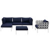 Harmony 6 Piece Outdoor Patio Aluminum Sectional Sofa Set / EEI-2626