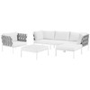 Harmony 6 Piece Outdoor Patio Aluminum Sectional Sofa Set / EEI-2626