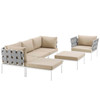 Harmony 6 Piece Outdoor Patio Aluminum Sectional Sofa Set / EEI-2626