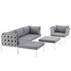 Harmony 6 Piece Outdoor Patio Aluminum Sectional Sofa Set / EEI-2626