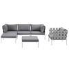 Harmony 6 Piece Outdoor Patio Aluminum Sectional Sofa Set / EEI-2626