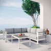 Shore 4 Piece Outdoor Patio Aluminum Sectional Sofa Set / EEI-2559