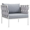 Harmony 5 Piece Outdoor Patio Aluminum Sectional Sofa Set / EEI-2621