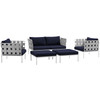 Harmony 5 Piece Outdoor Patio Aluminum Sectional Sofa Set / EEI-2621