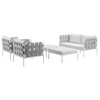 Harmony 5 Piece Outdoor Patio Aluminum Sectional Sofa Set / EEI-2621