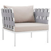 Harmony 5 Piece Outdoor Patio Aluminum Sectional Sofa Set / EEI-2621