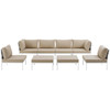 Harmony 8 Piece Outdoor Patio Aluminum Sectional Sofa Set / EEI-2624