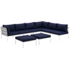 Harmony 8 Piece Outdoor Patio Aluminum Sectional Sofa Set / EEI-2624