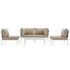 Harmony 5 Piece Outdoor Patio Aluminum Sectional Sofa Set / EEI-2622