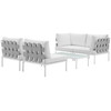 Harmony 5 Piece Outdoor Patio Aluminum Sectional Sofa Set / EEI-2622