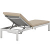 Shore Outdoor Patio Aluminum Chaise with Cushions / EEI-2660