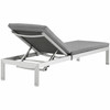 Shore Outdoor Patio Aluminum Chaise with Cushions / EEI-2660