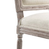Court Vintage French Upholstered Fabric Dining Side Chair / EEI-2682