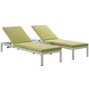 Shore 3 Piece Outdoor Patio Aluminum Chaise with Cushions / EEI-2736