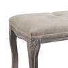 Regal Vintage French Upholstered Fabric Bench / EEI-2794