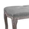 Regal Vintage French Upholstered Fabric Bench / EEI-2794