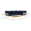 Stance 7 Piece Outdoor Patio Aluminum Sectional Sofa Set / EEI-5756