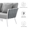 Stance 4 Piece Outdoor Patio Aluminum Sectional Sofa Set / EEI-5755