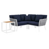 Stance 4 Piece Outdoor Patio Aluminum Sectional Sofa Set / EEI-5755