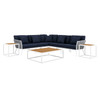 Stance 8 Piece Outdoor Patio Aluminum Sectional Sofa Set / EEI-5757