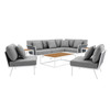 Stance 9 Piece Aluminum Outdoor Patio Aluminum Sectional Sofa Set / EEI-5758