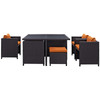 Inverse 9 Piece Outdoor Patio Dining Set / EEI-726