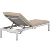 Shore Outdoor Patio Aluminum Chaise with Cushions Set of 4 / EEI-2738