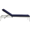 Shore Chaise with Cushions Outdoor Patio Aluminum Set of 4 / EEI-2738