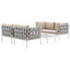 Harmony 5  Piece Outdoor Patio Aluminum Sectional Sofa Set / EEI-2623