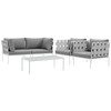 Harmony 5  Piece Outdoor Patio Aluminum Sectional Sofa Set / EEI-2623