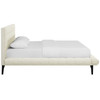 Julia Queen Biscuit Tufted Upholstered Fabric Platform Bed / MOD-6007