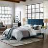 Melanie King Tufted Button Upholstered Fabric Platform Bed / MOD-5994