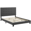 Melanie King Tufted Button Upholstered Fabric Platform Bed / MOD-5994