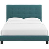 Melanie King Tufted Button Upholstered Fabric Platform Bed / MOD-5994