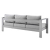 Shore Sunbrella® Fabric Aluminum Outdoor Patio Sofa / EEI-4228