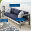 Shore Sunbrella® Fabric Aluminum Outdoor Patio Sofa / EEI-4228