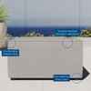 Saybrook Outdoor Patio Upholstered Sectional Sofa Ottoman / EEI-4211