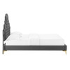 Gwyneth Tufted Performance Velvet Twin Platform Bed / MOD-6754