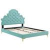 Gwyneth Tufted Performance Velvet Twin Platform Bed / MOD-6754