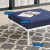 Harmony Sunbrella® Outdoor Patio Aluminum Ottoman / EEI-4969