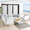 Harmony 7-Piece  Sunbrella® Outdoor Patio Aluminum Sectional Sofa Set / EEI-4936